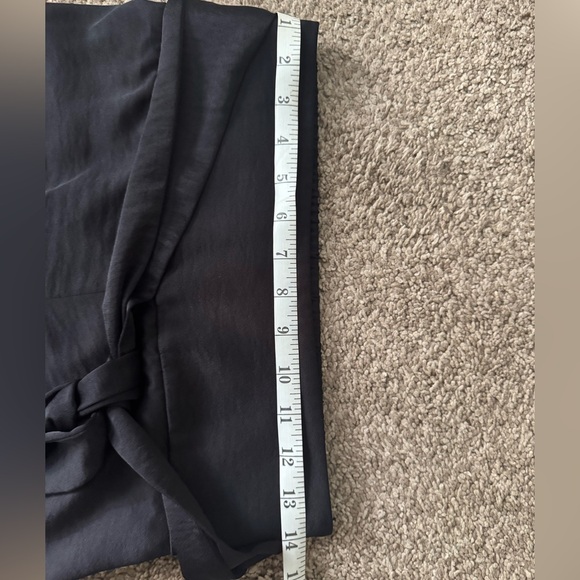 Express High Waisted Sash Waist Wide Leg Pant - Satin Material - Picture 5 of 6